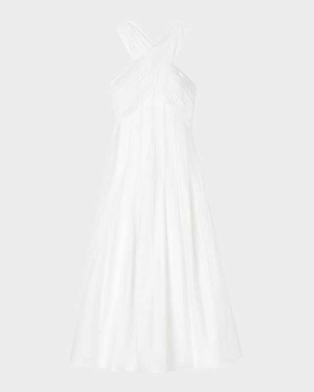Grenadine High-Neck Midi Dress